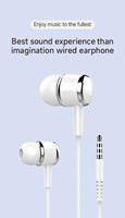 Auriculares estéreo intrauditivos con cable E5 de 1,2 M con micrófono Jack de 3,5mm, auriculares para juegos para teléfonos móviles y PC para música y audio