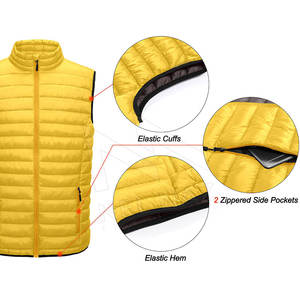 Chaquetas acolchadas sin mangas transpirables para hombres Chaquetas acolchadas sin mangas de calidad maravillosa para hombres - Product Image 4