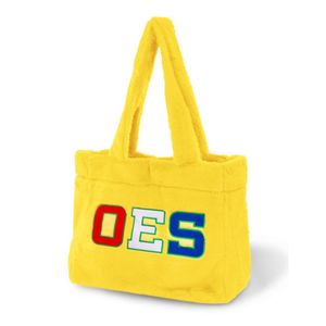 Commande de l'étoile de l'Est OES or fourrure sac fourre-tout doux en peluche broderie sororité cadeau Logo personnalisé élégant femmes mode sac à main - Product Image 2