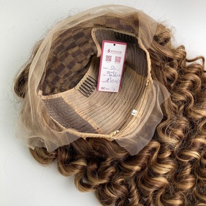 Vietnamese <b>Hair</b> <b>Body</b> Wavy Frontal Wig 13x6 Mix Piano 2Q+12 HD Lace Wig High Quality No tangle No Shedding - Product Image 5