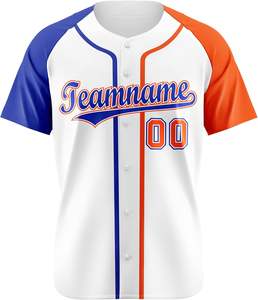 Chemises de baseball personnalisées OEM pour hommes femmes Uniformes de vêtements de sport avec maillots à boutons complets Maillots imprimés de softball sublimés - Product Image 2