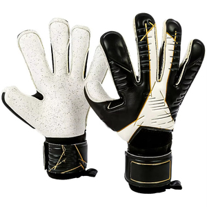 Guantes de portero de fútbol profesional unisex, logotipo personalizado, protección de fútbol adecuada para exteriores, cuero de calidad OEM - Product Image 1