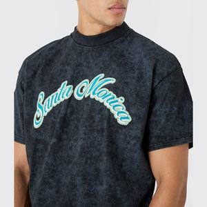 เสื้อยืดโอเวอร์ไซส์สำหรับผู้ชาย สไตล์สตรีท ผ้าคอตตอนแท้ 100% เนื้อหนา รับผลิตตามแบบ (OEM) คอกลม - Product Image 5