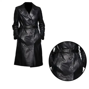 Laine et mélanges pour femmes Vêtements en cuir pour femmes Manteau long Hiver Coton Laine Mélanges Manteau Femmes de haute qualité - Product Image 6