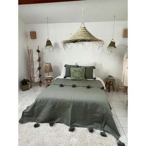 Manta Marroquí Hecha a Mano, Auténtica, Artesanal, Diseño Tribal, Suave, Tejida, Decoración para el Hogar, Regalo - Product Image 1