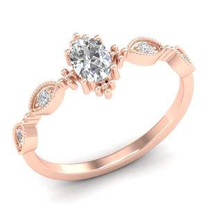 Reyes แหวนเพชรที่มีดีไซน์เป็นเอกลักษณ์0.54Ct ทอง14K ทรงรีตัด HPHT CVD ประดับด้วยเพชรสำหรับงานแต่งงานสุดหรูของขวัญสุดหรูสำหรับเป็นของขวัญ - Product Image 2