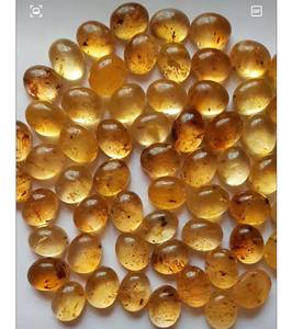 12x15mm Ambre Baltique Plaqué Or Fabrication de Bijoux Cabochon Ambre Pierre Grace Bijoux Personnalisé Oem Odm Luxe Plaqué Or 925 - Product Image 1