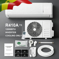 Climatiseur split inverter 12000 BTU, refroidissement uniquement, R410a T3, unité murale pour usage domestique, hôtelier et commercial en Afrique