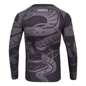 Ropa deportiva 100% poliéster hombre sublimación personalizada impresa manga larga MMA BJJ rashguard - Product Image 5