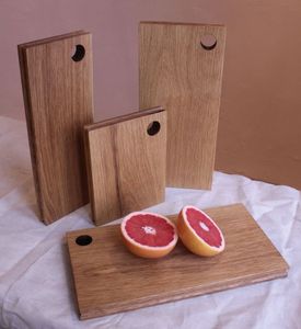 Planche à découper en bois massif écologique avec poignée en cuir, bloc à découper en bois antidérapant, ustensiles de cuisine durables, planche à découper - Product Image 5
