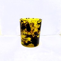 Bocaux à bougies cylindriques en verre de luxe antiques avec couvercle en bois, impression en relief couleur personnalisée, faits à la main, taille personnalisée, Noël et Pâques