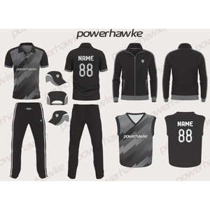 Prohawke Cricket Uniform Set Collar Jersey Camiseta y pantalones cómodos Pantalones con personalización - Product Image 2