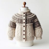 Blouson d'hiver vintage intemporel en laine mérinos, col montant, écologique, chauffant, coupe-vent - Durable, respirant, naturellement unisexe