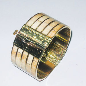 Handmade Eco-Friendly Bone Round Cuff <b>Bangle</b> Women Antique Imitation <b>Indian</b> Art & Collectible Jewelry Party - Product Image 1