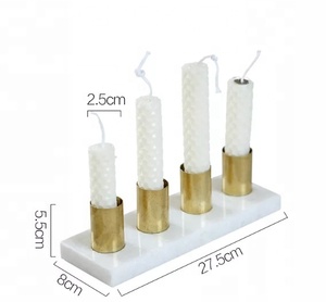 Base en marbre avec support de bougie à quatre tuyaux creux, support de chandelier décoratif, nouveau et Unique, supports de bougie conçus pour les meilleures ventes - Product Image 2