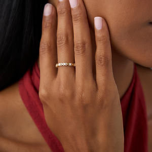 Anillo de Diamantes de Corte Redondo de 14K, Cultivado en Laboratorio, con Banda en Forma de X, Color DEF, Claridad VS VVS, Anillo de Compromiso, Venta al Por Mayor - Product Image 2