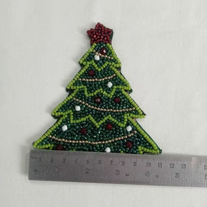 Posavasos con cuentas hechos a mano-Posavasos bohemios con respaldo de poliéster (4x4 pulgadas) - Product Image 1