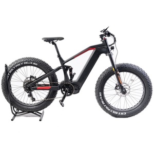 Authentic Full Suspension Fork Carbon Fiber Frame EMTB Electric <b>Fat</b> <b>Tyre</b> <b>Mountain</b> <b>Bike</b> Ebike with 48V 15Ah Battery - Product Image 1