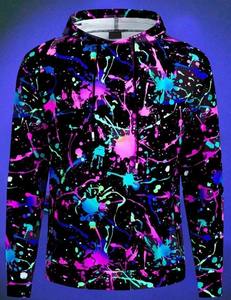 Vente en gros de sweatshirts en polyester imprimés en 3D Full Dye pour hommes sweats à capuche en molleton à motif solide avec poches kangourou taille XS pour l'hiver - Product Image 2