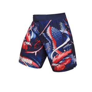 กางเกงขาสั้น MMA ของผู้ชายมาใหม่กางเกงขาสั้นสีทึบออกแบบได้ตามต้องการสำหรับผู้ใหญ่ตกแต่งลายแบบลำลอง - Product Image 2