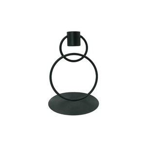 Handicrafts <b>Brass</b> <b>Candlestick</b> <b>Holders</b> Set of 2 Black Metal Ring Base For Home Wedding Lighting Decoration Durable Design - Product Image 2