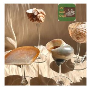 Coupe à vin en coquille de conque du Vietnam, artisanale, gobelet en coquillage pour les fêtes sur le thème de la plage et la décoration haut de gamme - Product Image 4