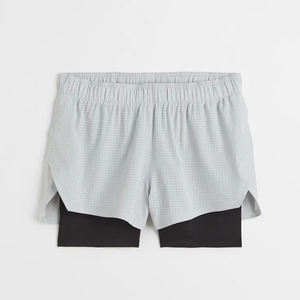 Pantalones cortos de running 2 en 1 para hombre con forro de compresión, de secado rápido, transpirables, para entrenamiento deportivo y gimnasio. - Product Image 1