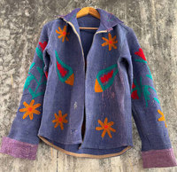 Chemise-veste en coton vintage Kantha Suzani faite à la main – Surchemise matelassée réversible bohème pour femmes
