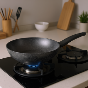 Wok de Aluminio Antiadherente MINERALIA Gris BS7932829101 con 1 Asa de 28 cm, Apto para Televisor - Product Image 3