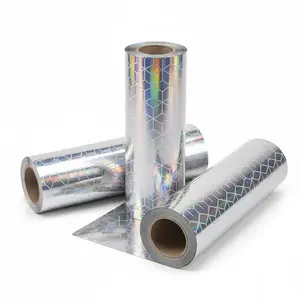 Bulk High Quality PET <b>Metallized</b> Holographic Film Roll Multi-Color Effect Wholesale Packaging Craft Industrial Decoration - Product Image 2