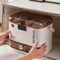 Boîte de rangement verrouillable, boîte organisatrice multi-niveaux, boîte de rangement en plastique pour médicaments, boîte de premiers secours, conteneur pour fournitures médicales avec poignée