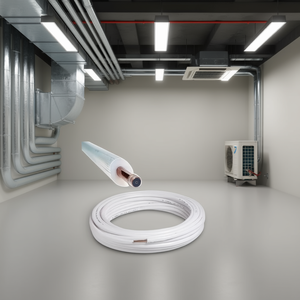 Rouleau de 12 m de tuyau flexible isolé en cuivre de 3/8 pour systèmes CVC, pièces de climatisation - Product Image 2