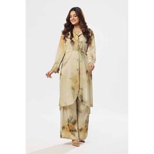 Traje de satén sin costuras de 2 piezas, modelo TL-52133 a, estampado en viscosa - Product Image 5