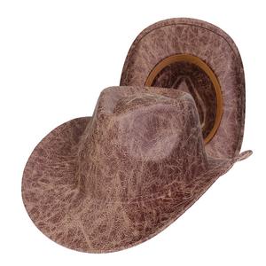 Nuevos sombreros de vaquero de cuero al aire libre para hombres de vaquero occidental personalizados Sombreros de vaquero en cuero genuino Sombreros de moda al por mayor - Product Image 3
