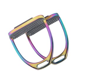 Nueva llegada de estribos de aluminio para montar a caballo Durable Ligero Base ancha Empuñadura DE SEGURIDAD Proveedor directo de fábrica - Product Image 1