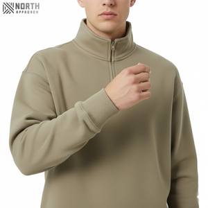 Chaqueta ajustada con cremallera para gimnasio para hombre al por mayor, sudaderas con capucha de diseñador a granel con logotipo personalizado, ropa deportiva de verano tejida sólida para correr - Product Image 3