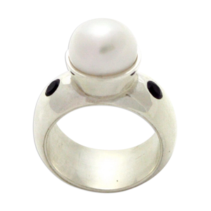 Designer Wholesale 925 Sterling Silver Cocktail Ring With <b>Pearl</b> Amethyst Fashionable Hip Hop <b>Jewelry</b> Women Wedding Gift Party - Product Image 2