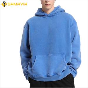 Elegante Sudadera con capucha de lavado ácido de gran tamaño para hombres y mujeres 100% algodón ropa de moda urbana con pantalones de chándal para invierno - Product Image 2