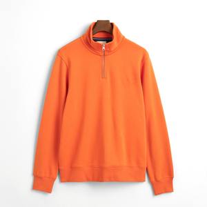 Factory Custom Men's <b>Turtleneck</b> Half Zip Sweatshirt 100% Organic Cotton Heavy Cotton Blend <b>Long</b> <b>Sleeve</b> Hoodie Sweatshirts - Product Image 4