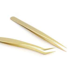 High Quality Stainless Steel Precision <b>Eyelash</b> Tweezers for False <b>Eyelash</b> Grafting Tool with <b>Applicators</b> - Product Image 1