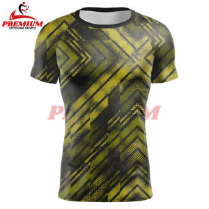 Sublimación personalizada Impreso Rash Guard para hombres Spandex Protección UV Surf Buceo Rashguard Boxeo Gimnasio Camisas de compresión - Product Image 3