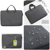 Sac pour ordinateur portable en nylon gris foncé 12,3 pouces, étuis et housses élégants pour ordinateur portable, IMPERMÉABLE