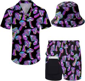 กางเกงขาสั้นผ้าถักเอวยางยืดแขนสั้นลำลองสำหรับผู้ชาย ผลิตตามสั่งจากโรงงาน สำหรับวันหยุดพักผ่อนฤดูร้อน ทำจากเส้นใยโพลีเอสเตอร์ - Product Image 1