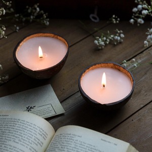 Cheap Price Candle in Oval Coconut Bowl Jars Wholesale Aromatic Scented Candles for Resale With <b>Tropical</b> Pleasant Smell - Product Image 5