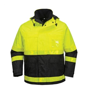 Ensemble de vêtements de travail haute visibilité avec logo personnalisé, uniforme de sécurité durable et résistant, veste et pantalon professionnels classe 2 à multiples poches - Product Image 1