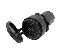 Chargeur de voiture rapide PD100W Type-C avec ports USB-A QC3.0 36W Adaptateur