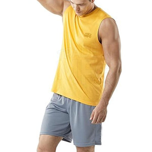 2024 nueva llegada personalizada Color sólido secado rápido camiseta sin mangas transpirable algodón Casual Fitness y ropa de entrenamiento precio al por mayor - Product Image 3