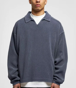 เสื้อสเวตเตอร์คอปกคอเสื้อแบบสวมหัวทรงหลวมใส่วิ่งใส่สบายสไตล์ใหม่ - Product Image 3