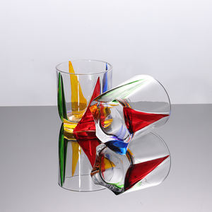 Occhiali corti colorati di sicurezza di alta qualità <span class=keywords><strong>bicchiere</strong></span> <span class=keywords><strong>da</strong></span> liquore <span class=keywords><strong>Wisky</strong></span> con stampa a mano per la festa di natale - Product Image 2