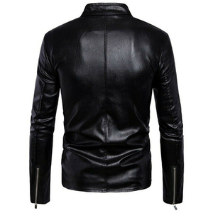 Chaqueta de Cuero Genuino Marrón para Hombre, Cierre de Botones a Presión, Ropa de Trabajo, Último Diseño - Product Image 6